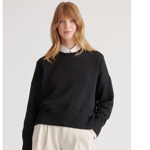 Quince 100% Organic Cotton Boyfriend Crew Sweater